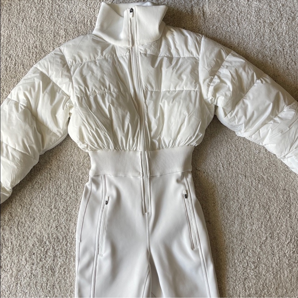 FP Movement Free People Downhill Diva Snowsuit Suit WHITE - Picture 5 of 7